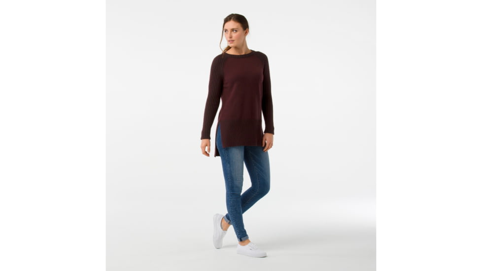Smartwool Ripple Creek Tunic Sweater-Women's, Fig Heather, Medium, SW000322A24-M
