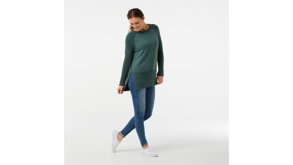 Smartwool Ripple Creek Tunic Sweater-Women's, Mediterranean Green H, Extra Large, SW000322A60-XL