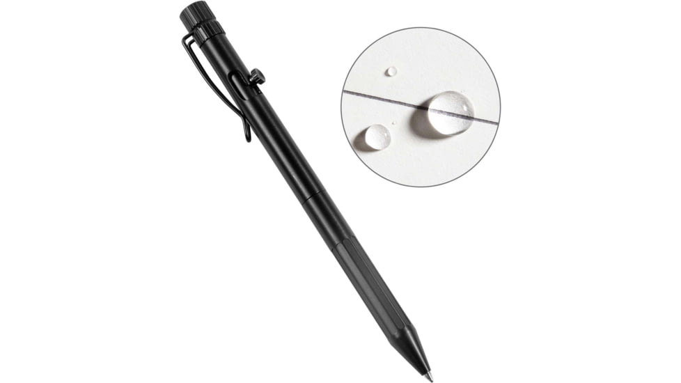 Rite in the Rain Bolt-action Pen - Black W/ Black Ink - BK16
