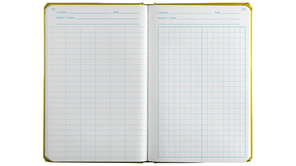 Rite in the Rain BOUND BOOK - FABRIKOID COVER - ENVIRONMENTAL, Yellow, 4 3/4 x 7 1/2 550F