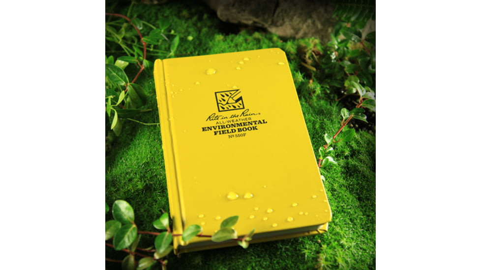 Rite in the Rain BOUND BOOK - FABRIKOID COVER - ENVIRONMENTAL, Yellow, 4 3/4 x 7 1/2 550F