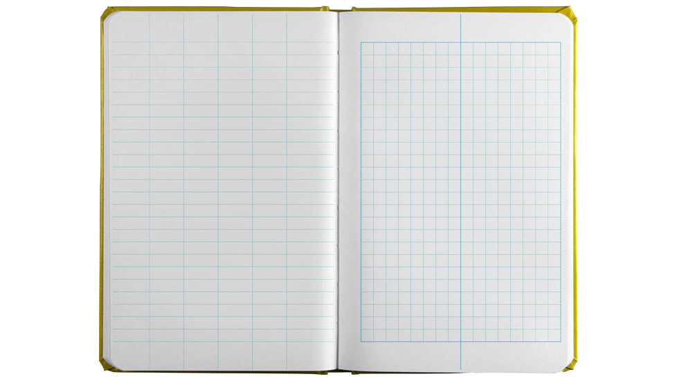 Rite in the Rain BOUND BOOK - FABRIKOID COVER - FIELD, Yellow, 4 3/4 x 7 1/2 350F