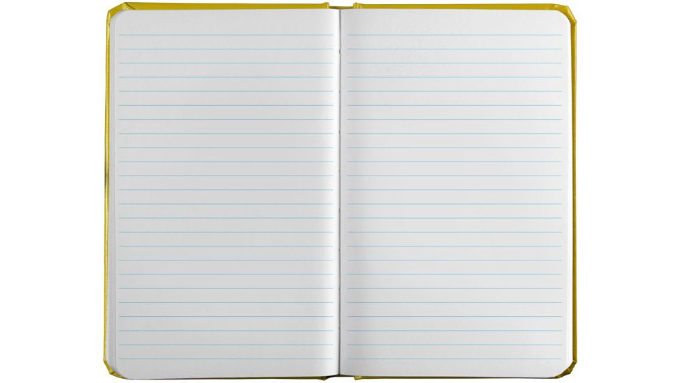 Rite in the Rain BOUND BOOK - FABRIKOID COVER - POCKET JOURNAL, Yellow, 4 1/4 x 6 3/4 390-4F