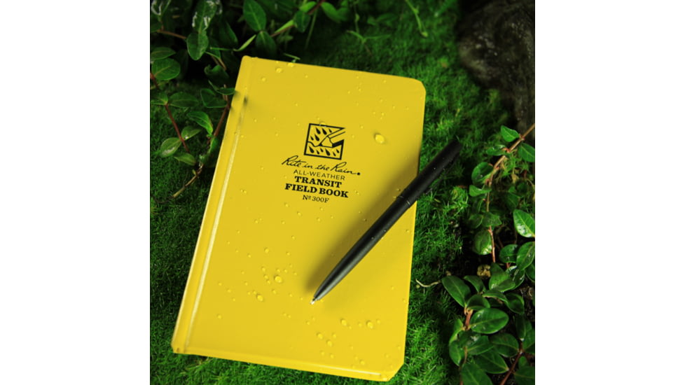 Rite in the Rain BOUND BOOK - FABRIKOID COVER -TRANSIT, Yellow, 4 3/4 x 7 1/2 300F