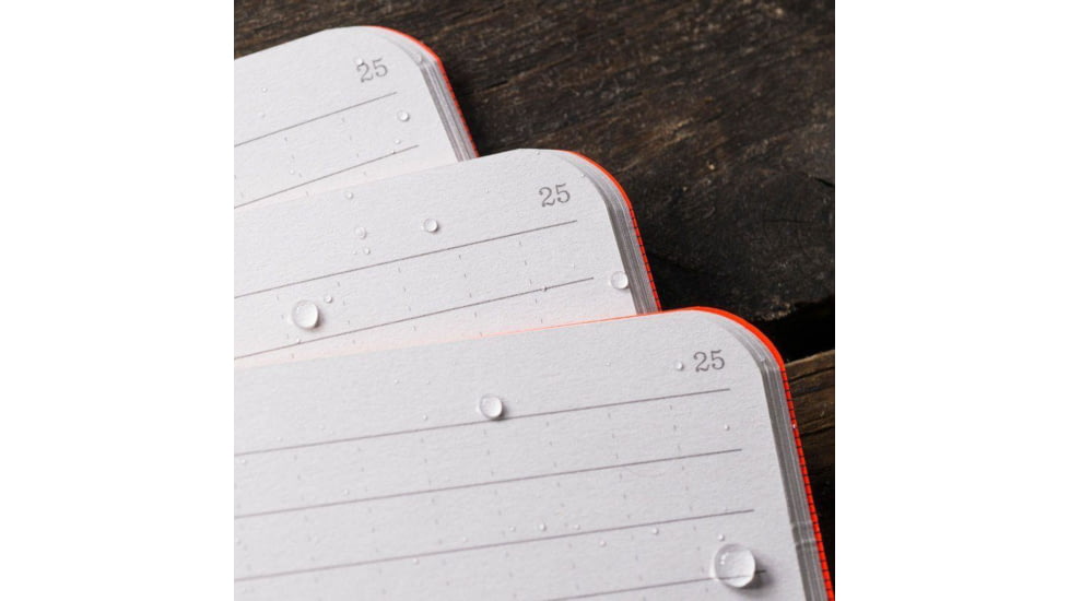 Rite in the Rain Stapled Mini Notebook - Universal - Oranage - 3 Pack - OR71FX-M