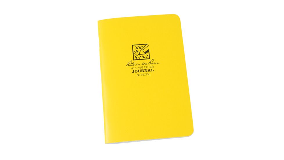 Rite in the Rain Stapled Notebook - Journal - 3 Pack, Yellow, 4/5/8 x 7 391FX