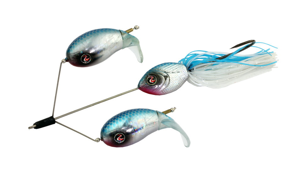 River2Sea Double Plopper 148, 5 3/4In River2Sea Big Bite, Bn, 2x Strong #5/0, Floating, Blue Blood, 5/8oz, DP148/08