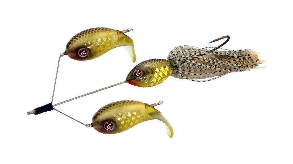 River2Sea Double Plopper 148, 5 3/4In River2Sea Big Bite, Bn, 2x Strong #5/0, Floating, Pac Man, 5/8oz, DP148/26