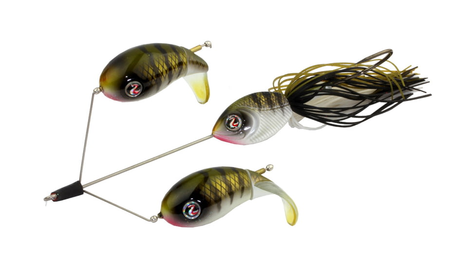 River2Sea Double Plopper 148, 5 3/4In River2Sea Big Bite, Bn, 2x Strong #5/0, Floating, Perch, 5/8oz, DP148/09