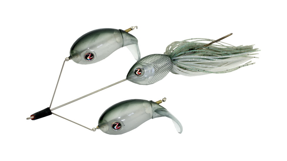 River2Sea Double Plopper 148, 5 3/4In River2Sea Big Bite, Bn, 2x Strong #5/0, Floating, Phantom Shad, 5/8oz, DP148/17