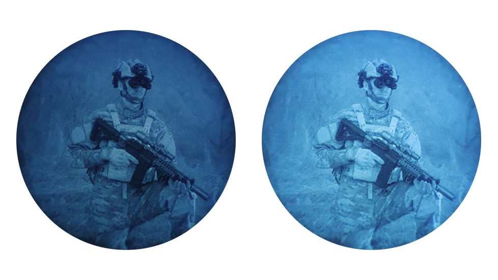 RIX RNV-14 1x25mm Night Vision Monocular with White Tubes 1400 FOM, Black, Small, RNV14W14