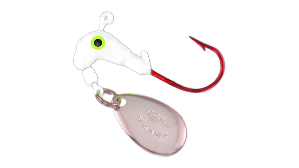 Road Runner Barbed Head 1/16 oz, w/Bleeding Bait Hook White, 4/Pack, C-152-001
