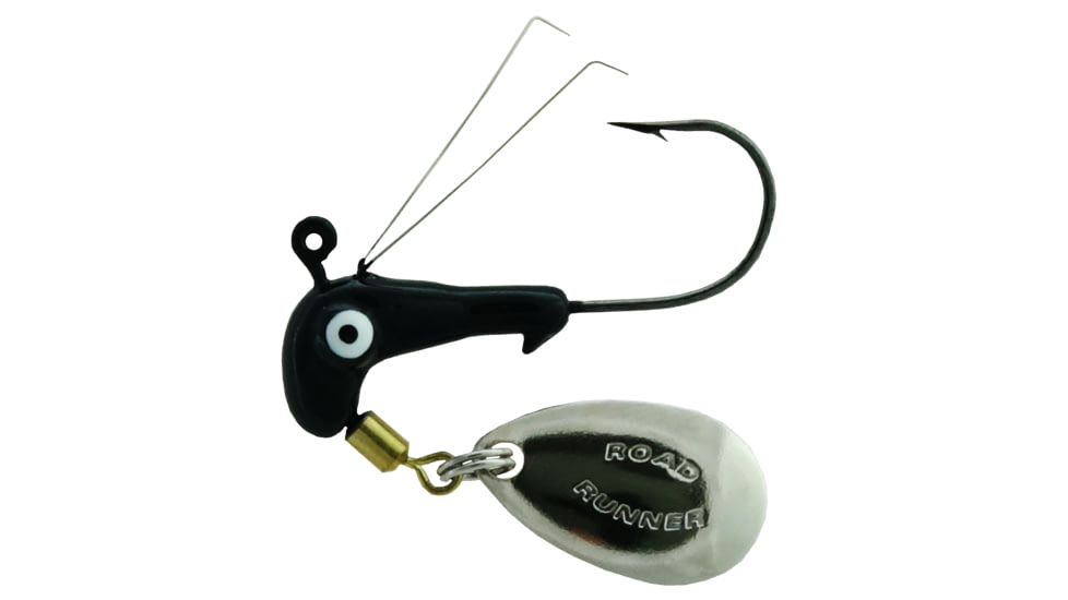 Road Runner Barbed Weedless Heads 1/8 Number 1 Hk Black 2Pk, W153-004