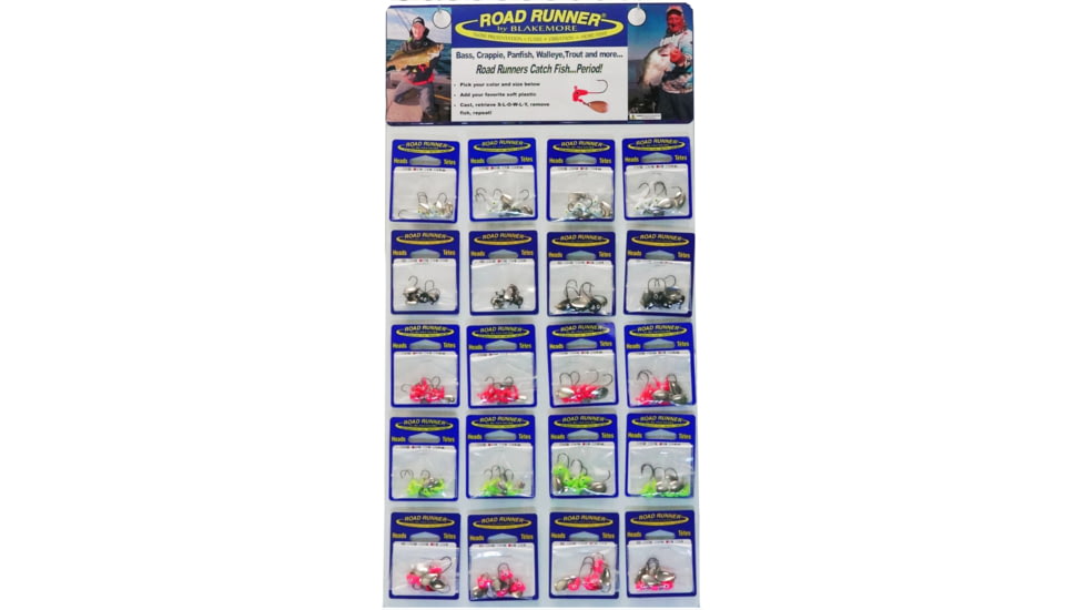 Road Runner KIK-ORRH 60pk Display of Orignal Road Runner Heads 3per Peg, Kik-Orrh