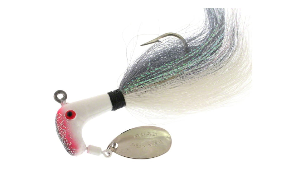 Road Runner Striper Bucktail Jig w/Spinner, Shad, 1/2oz, Strip Card, 1006-096