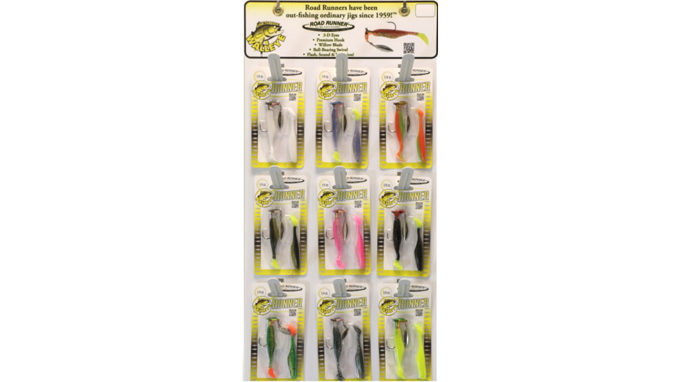 Road Runner Tommy Skarlis Awesome Walleye Runners Lures 9 Peg/27 Pack Display, KIK-TSL
