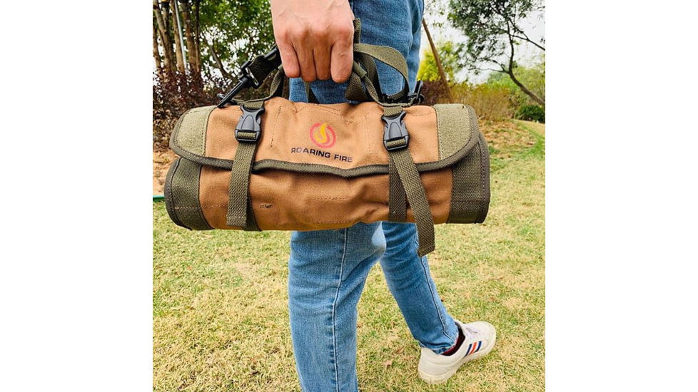 Roaring Fire Armadillo Tool Roll Pouch, Brown, 26.2x13.78 inch, RF-Toolbag-New