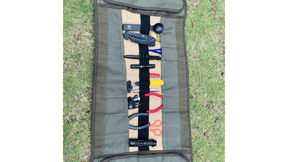 Roaring Fire Armadillo Tool Roll Pouch, Brown, 26.2x13.78 inch, RF-Toolbag-New