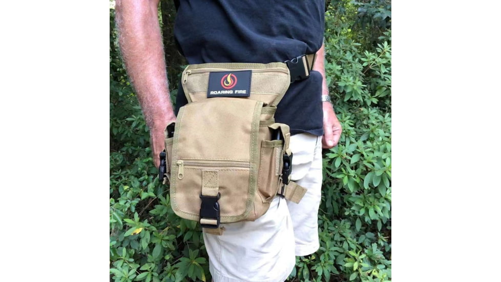 Roaring Fire Drop Leg Bag, Waist Pack, FDE, 5x11.8x6 inch, RF010 DT