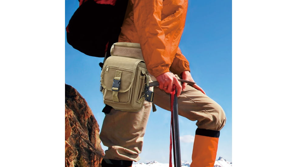 Roaring Fire Drop Leg Bag, Waist Pack, FDE, 5x11.8x6 inch, RF010 DT