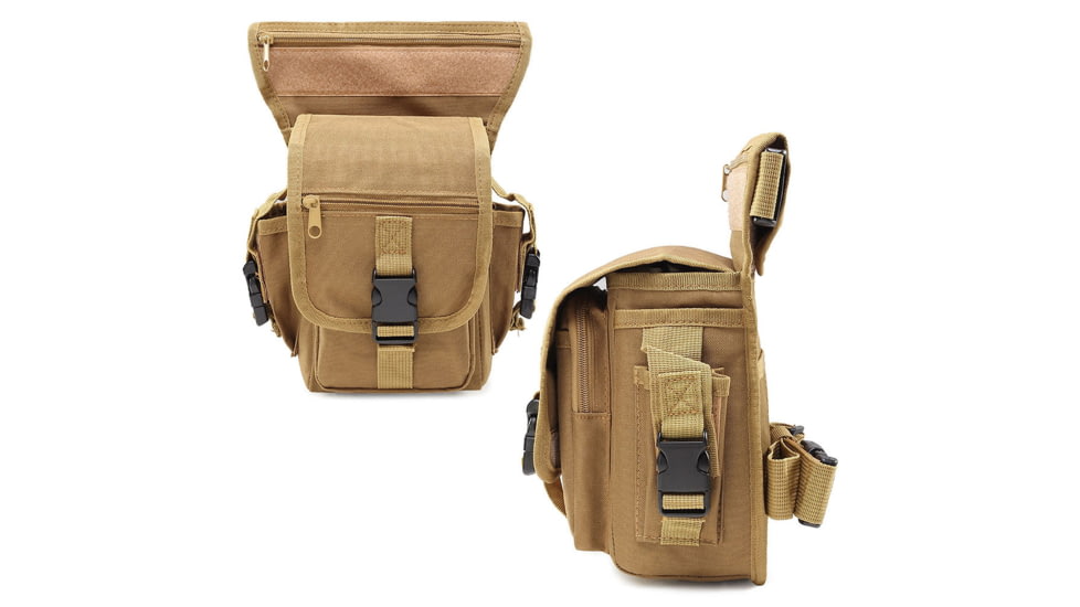 Roaring Fire Drop Leg Bag, Waist Pack, FDE, 5x11.8x6 inch, RF010 DT