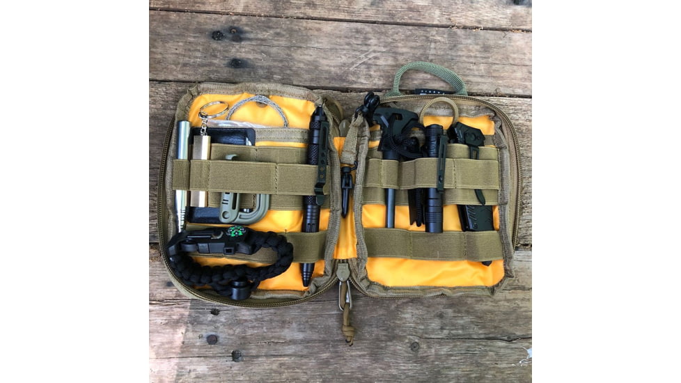 Roaring Fire Ember MOLLE EDC Utility Organizer Pouch, FDE, 7.48x6x1.25 inch, RF-Pouch-DT-01