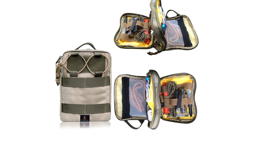 Roaring Fire Ember Pro MOLLE EDC Utility Organizer Pouch, EDC Carry Pouch, FDE, 8.3x7.08x1.97 inch, RF-Ember Pro-DT