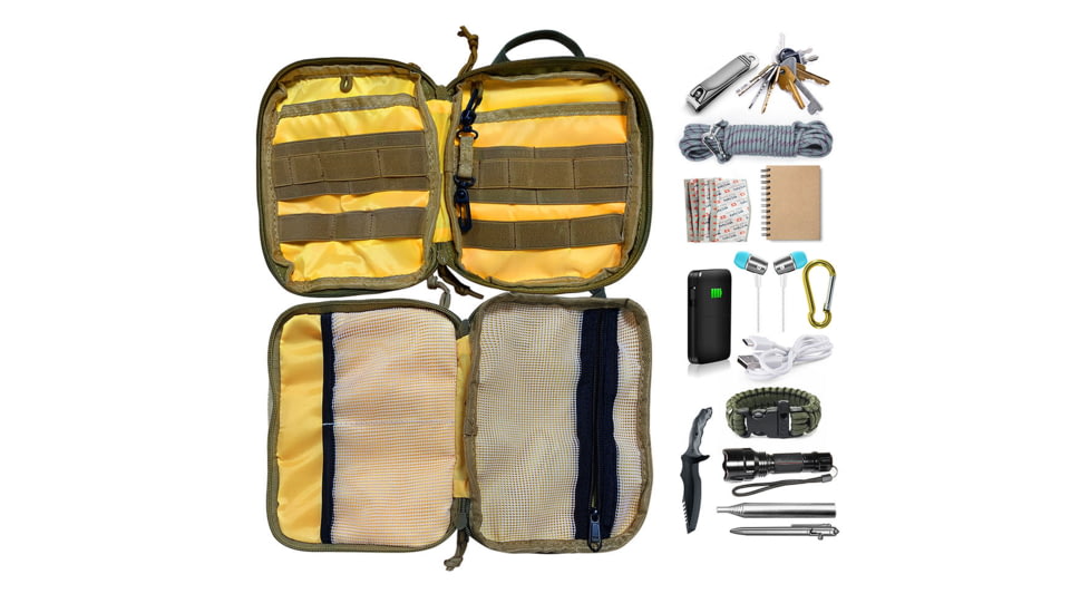 Roaring Fire Ember Pro MOLLE EDC Utility Organizer Pouch, EDC Carry Pouch, FDE, 8.3x7.08x1.97 inch, RF-Ember Pro-DT