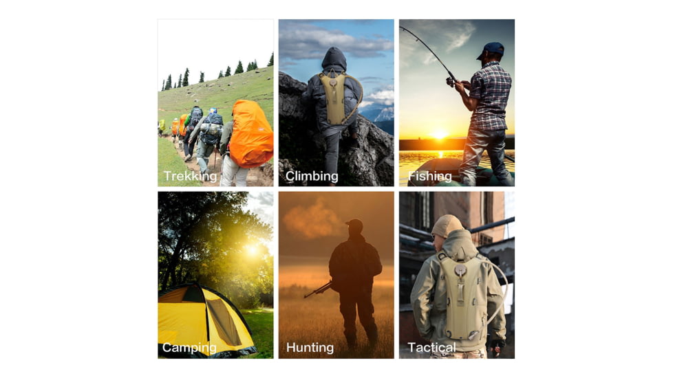 Roaring Fire Hydration Pack 3 Liters, FDE, 17x7 inch, RF025 DT