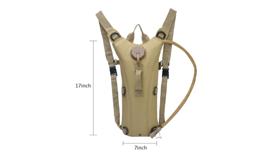 Roaring Fire Hydration Pack 3 Liters, FDE, 17x7 inch, RF025 DT