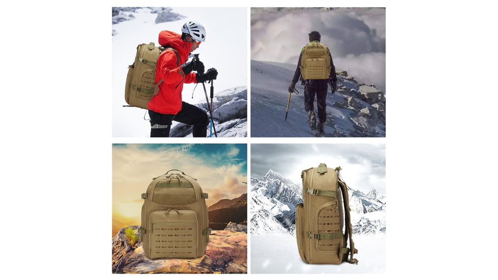 Roaring Fire Ignite Tactical Backpack, FDE, 21.25x15.75x8.27 inch, RF133 DT