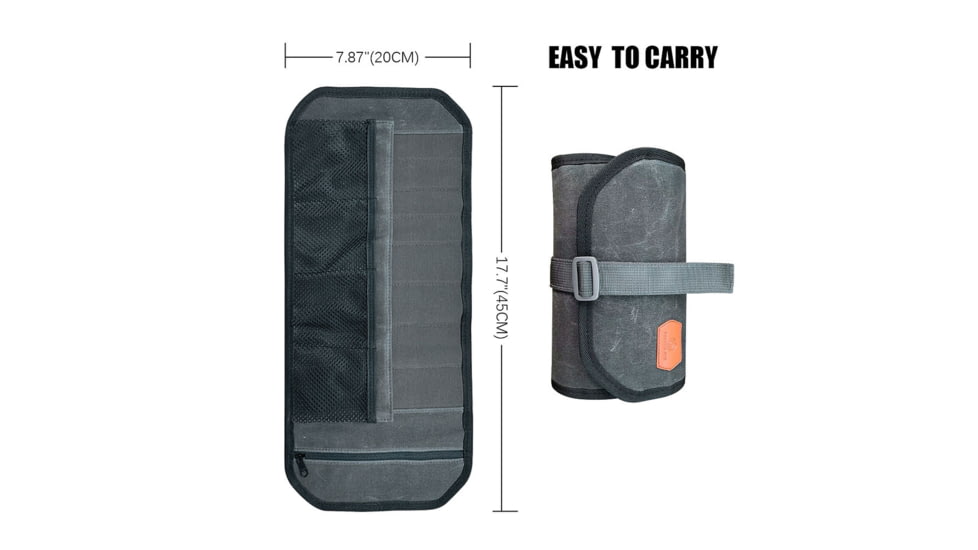 Roaring Fire Pioneer New Mini Tool Roll Bag, Moss Green, 17.7x7.87 inch, RF-Pioneer-GR