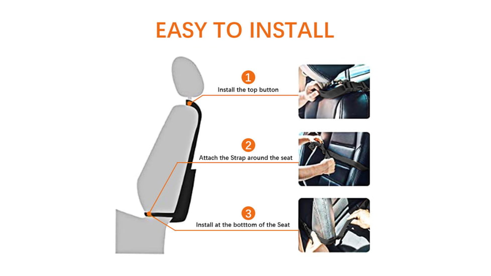 Roaring Fire Razorback Car Seat Back Organizer, Black, 21.65x14.96 inch, RF-CBSOP01-BK