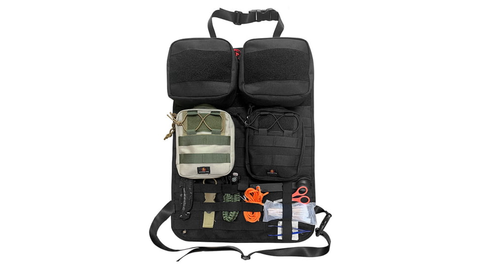 Roaring Fire Razorback Car Seat Back Organizer, Black, 21.65x14.96 inch, RF-CBSOP01-BK