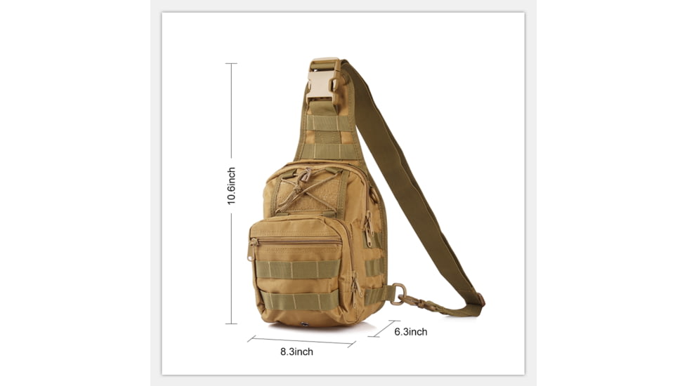 Roaring Fire Sling Pack, FDE, 10.6x8.3x6.3 inch, RF-BL60-DT