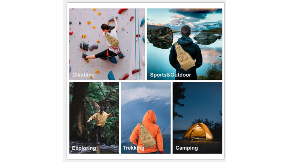 Roaring Fire Sling Pack, FDE, 10.6x8.3x6.3 inch, RF-BL60-DT