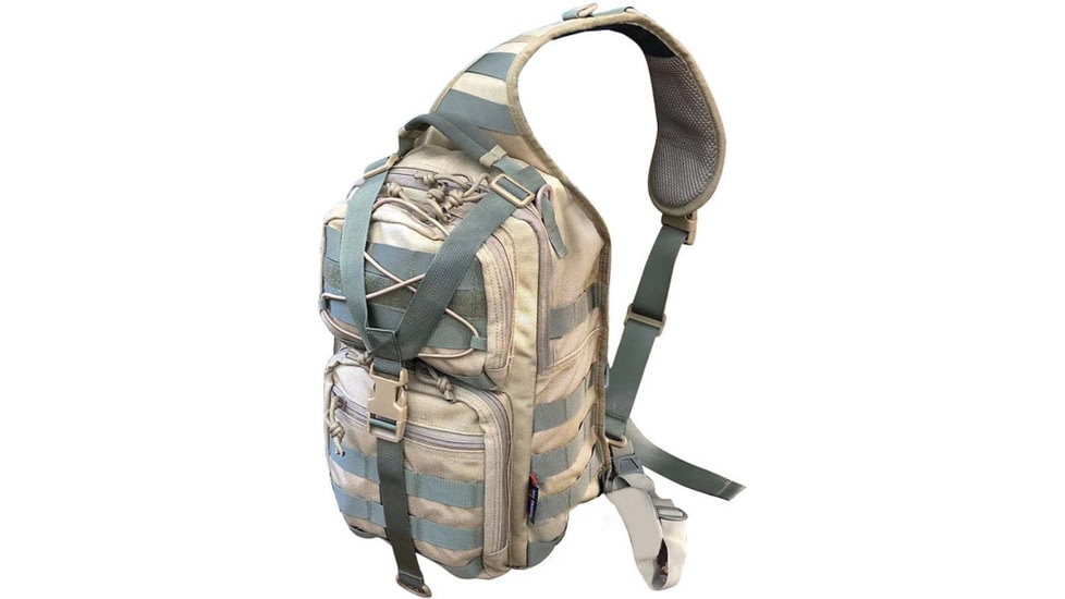 Roaring Fire Slingshot Tactical Sling Bag, Concealed Carry Sling Pack, FDE, 14.96x9.84x7.48 inch, RF-Slingpack01-DT