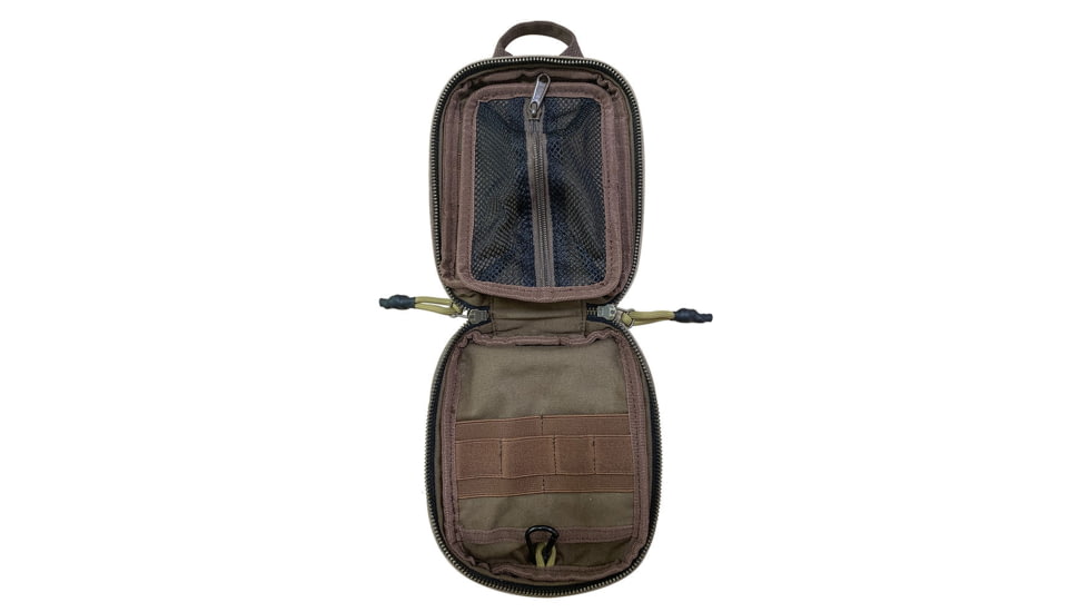 Roaring Fire Smolder Waxed Canvas Organizer Pouch, Rustic Brown, 7.87x6.1x1.77 inch, RF-Smolder Pouch-Brown
