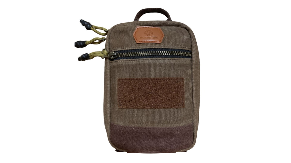 Roaring Fire Smolder Waxed Canvas Organizer Pouch, Rustic Brown, 7.87x6.1x1.77 inch, RF-Smolder Pouch-Brown