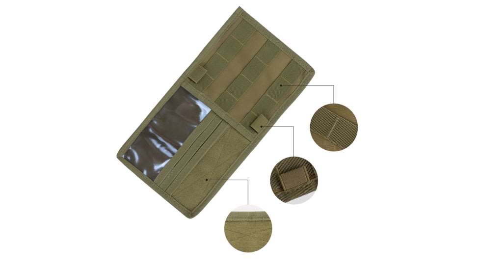 Roaring Fire Tactical Car Visor Panel Organizer, FDE, 6.3x11.8 inch, RF125DT