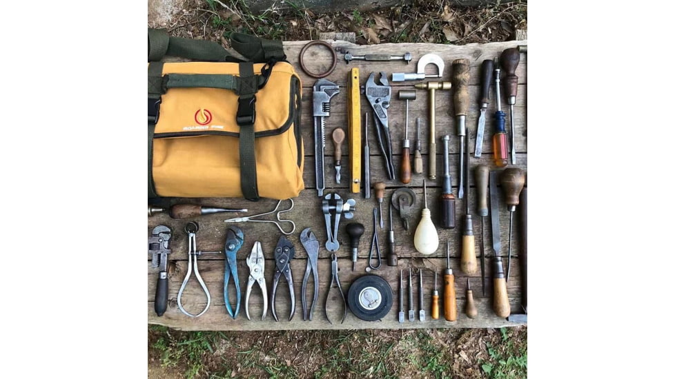 Roaring Fire The Pack Mule Versatile Double-sided Tool Roll Bag, Orange, 24.8x13 inch, RF-TB PRO-YW