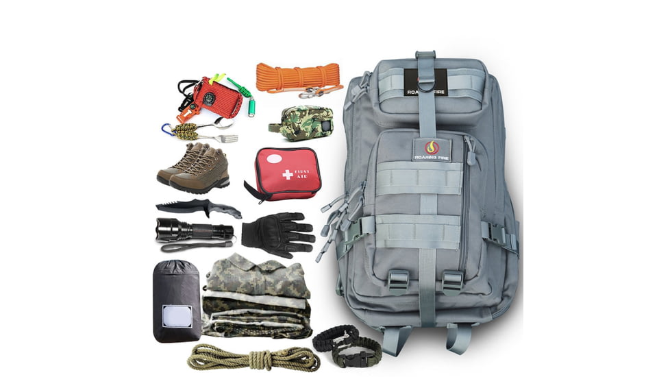 Roaring Fire Timber Wolf Tactical Molle Backpack, Bug Out Bag, Gray, 19.68x11.8x9.8 inch, RF-Graypack-01