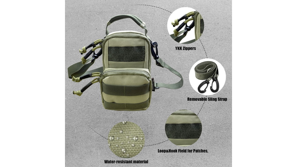 Roaring Fire Tinder Tactical Organizer Pouch, Desert Tan, 7.48x5.1 inch, RF-Pouch DT-02