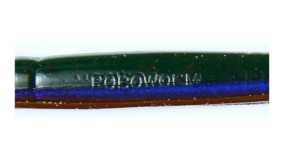 Roboworm Straight Tail Worm 7", Aaron's Magic Red &amp; Black Flake 8/Pack, SL-829Y