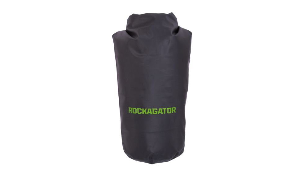 Rockagator Heavy Duty Dry Bag, 30 Liters, Waterproof, Black/Green, DB30BK