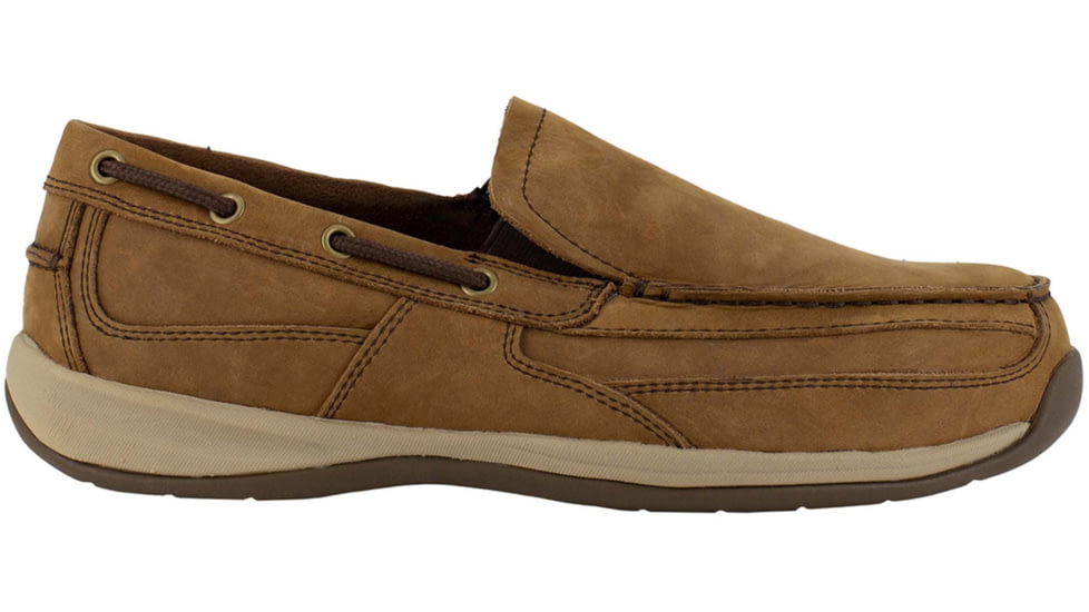 Rockport Mens Sailing Club Slip On Steel Toe Boat Shoes, Brown, 14, RK6737-BROWN-14-MENS-M