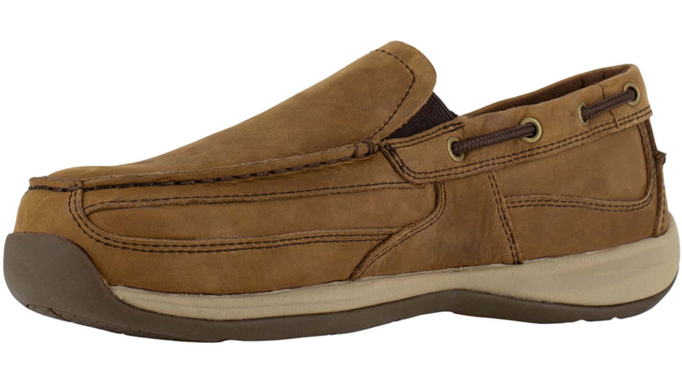 Rockport Mens Sailing Club Slip On Steel Toe Boat Shoes, Brown, 14, RK6737-BROWN-14-MENS-M