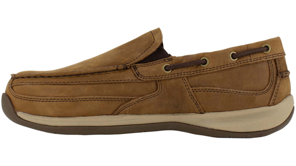 Rockport Mens Sailing Club Slip On Steel Toe Boat Shoes, Brown, 14, RK6737-BROWN-14-MENS-M