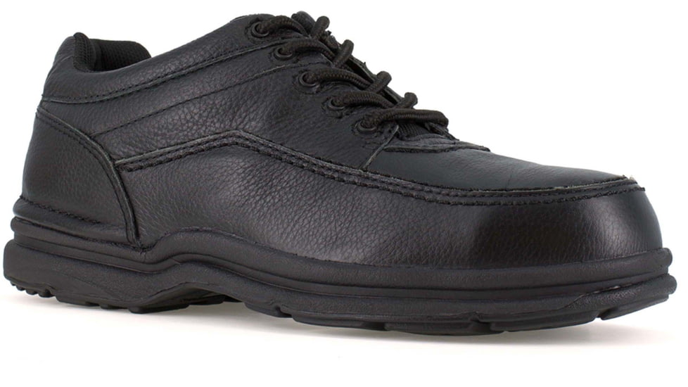 Rockport Mens World Tour 5 Eye Tie Casual Moc Steel Toe Oxford Shoes, Black, 11, RK6761-BLACK-11-MENS-EW