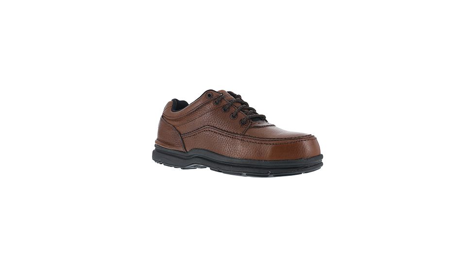 Rockport Mens World Tour 5 Eye Tie Casual Moc Steel Toe Oxford Shoes, Brown, 9 RK6762-BROWN-9-MENS-W